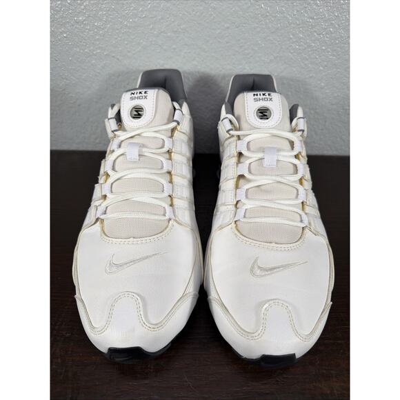 Nike Men\'s Shox NZ Leather White Cool Grey Running Shoes 378341-102 Size 12 main image 3